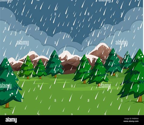 rain park environment stock vector images alamy