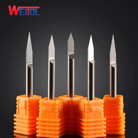 weitol metal engraving tool   pcslot mm  shape flat carbide pcb engraving bits cnc router