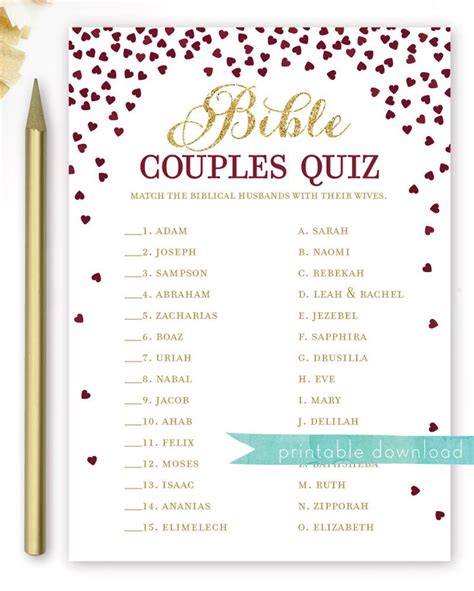 bible couples quiz  printable printable word searches