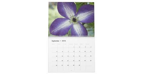 beautiful flowers calendar zazzle