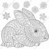 Coloring Pages Bunny Colouring Easter Printable Rabbit Sheets Adults Kids Etsy Zentangle sketch template