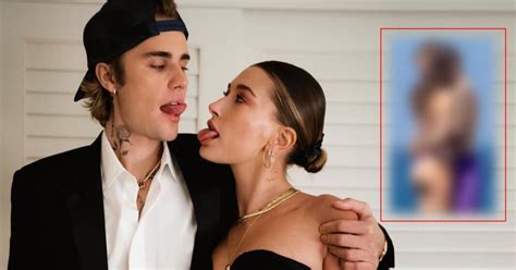 justin bieber gets close and cosy to the bikini clad hailey bieber