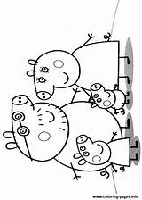Pig Coloring Peppa Pages Family Printable Color Info sketch template
