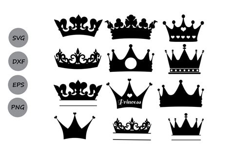 crown svg crown monogram svg princess crown svg crown cut file