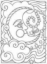 Coloring Pages Sun Moon Adult sketch template