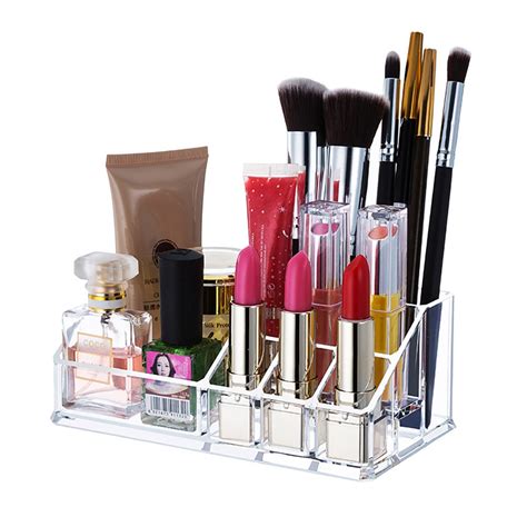 buy evana cosmetic   clear acrylic organiser table stand