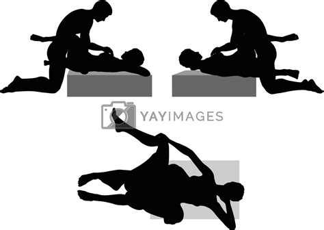 silhouette with kama sutra positions on white background royalty free