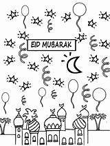 Eid Mubarak Fitr sketch template