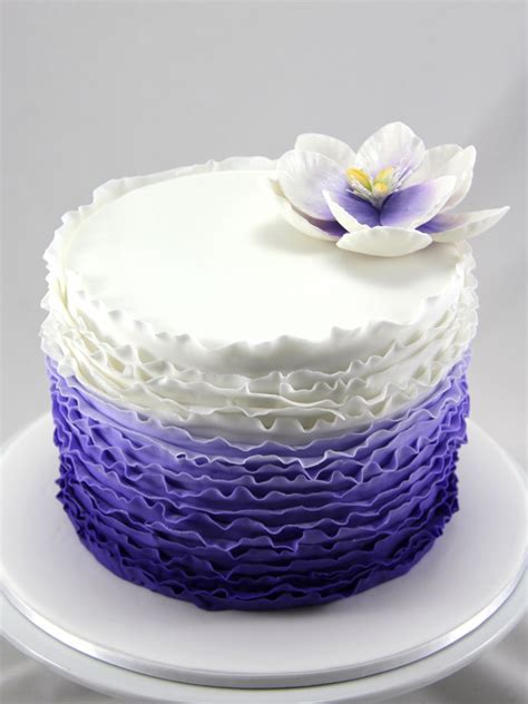 Ombre Purple Ruffle Cake A 7 Chocolate Mud Cake Extended  Flickr