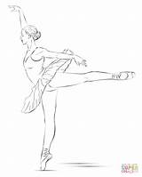 Ballerina Coloring Drawing Draw Pages Ballet Supercoloring Step Drawings Dancing Tutorials Kids Printable Desenho Anime Tutorial Corpo Para Bailarina Pencil sketch template