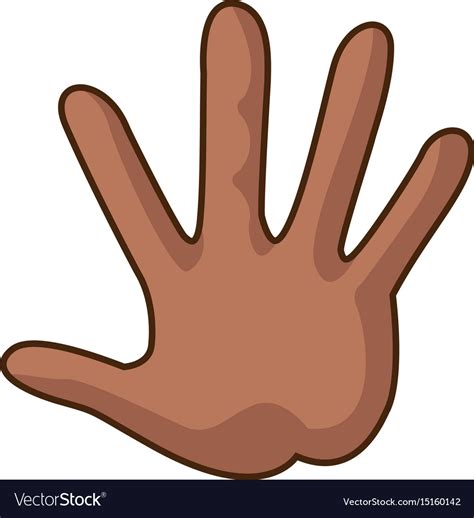 cartoon hand showing   fingers royalty  vector