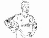 Ramos Madrid Sergio Real Coloring Soccer Player Pages Sheet Colorear Coloringcrew Rabbit Playing Cute Color sketch template