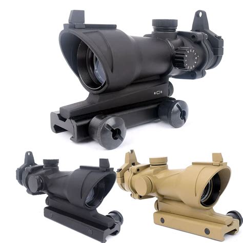 crushunt tactical acog  red dot sight optical rifle scopes acog red dot scope hunting scopes
