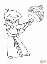 Bheem Chota Chhota Coloring Pages Drawing Krishna Curse Printable Cartoon Print Book Color Getdrawings Comments sketch template