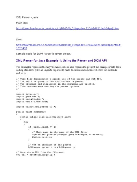 xml parser parsing xml