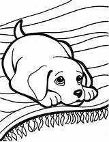 Puppy Sad Coloring Pages Dog Categories Printable Animals sketch template