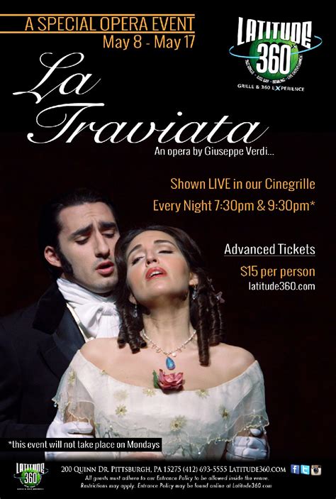 Tickets For Movie La Traviata Opera In Pittsburgh From Showclix