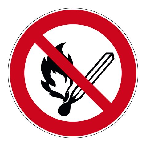 verbotsschild keine offene flamme keine offene flamme kunststoff