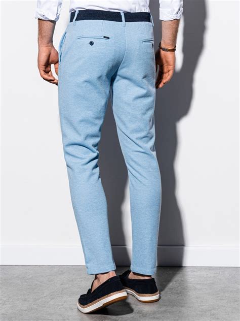 men s pants chinos p891 light blue modone wholesale clothing for men