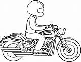Coloring Motorcycle Riding Man Pages Wecoloringpage Boy Choose Board sketch template