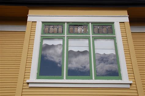triple casement windows  glass  doesnt    stained     sash