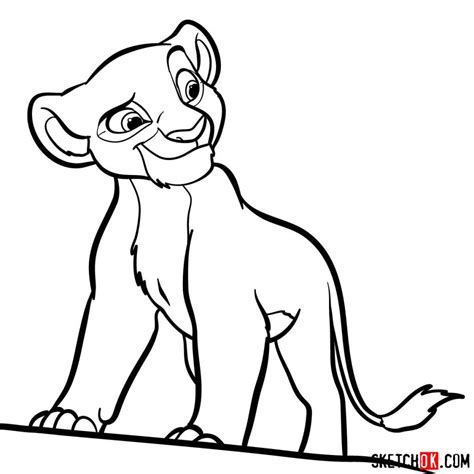draw kiara lion king sketchok step  step drawing tutorials
