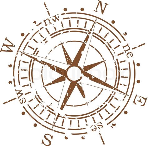 Grunge Vector Compass Stock Vector Colourbox