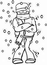 Coloring Freezing Winter Boyama Adam Insan Sayfaları Kardan Ziyaret Et sketch template