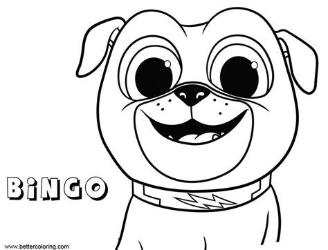 bingo  puppy dog pals coloring pages  printable coloring pages