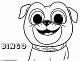 Bingo Coloring Dog Puppy Pals Pages Printable Color Kids Adults sketch template