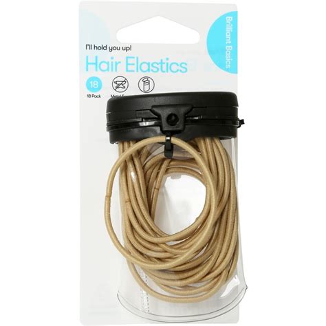 brilliant basics large thin hair elastics  pack blonde big