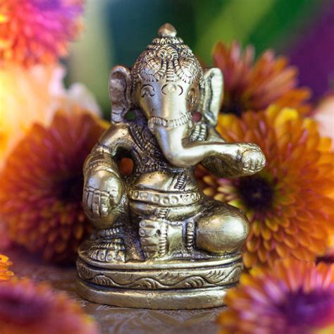 Brass Ganesha Statuettes To Call In The Hindu God Of Success