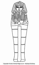 Sarcophagus Egyptian Egypt Colouring Ancient Mummy Coloring Kids Pages Activityvillage Color Make Printable Mask Printables Death Kleurplaat Sarcofaag Crafts Sarcofago sketch template