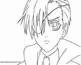 Ciel Coloring Pages Phantomhive Getcolorings Butler sketch template