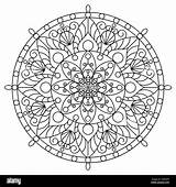 Mandalas Shape Alamy sketch template