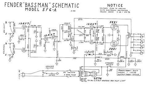 fender bassman schematic audio amplifier amplifier power amplifiers