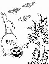 Halloween Coloring Pages Kids Printable Haunted Tree House Cool These Popular Addition Try Some Library Clipart Pumpkin Central Cartoon sketch template