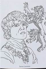 Coloring Thrones Game Book Store Etsy Available Lannister Tyrion sketch template