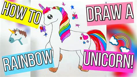 draw  rainbow unicorn youtube