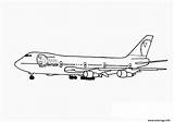 747 Avion Samoloty Aviones Ecoloringpage Kolorowanki Airplanes Imprimé Colorier Flugzeug Fois Ligne sketch template