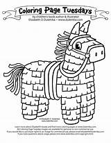 Coloring Mayo Cinco Pinata Pages Mexican Mexico Independence Printable Color Print Tuesday Hispanic Kids Activities Sheets Piñata Dulemba Toddlers Heritage sketch template
