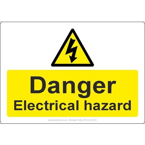 danger electrical hazard sign jps
