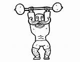 Coloring Strongman Strong Man Cartoon Pages Circus Coloringcrew Shutterstock Vector Getcolorings Color Lightbox sketch template