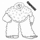 Coloring Smallfoot Pages Gwangi Printable Sheets Movie Scribblefun Book Print Cartoon Color Size Choose Board sketch template