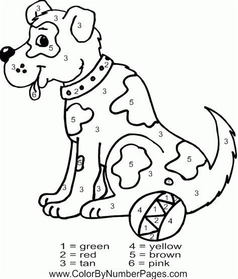 dog coloring  numbers clip art library