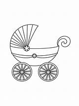 Coloring Stroller Pages Baby Printable sketch template