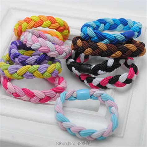 pcs lot  fashion braided hair scrunchies super stretch hair ties