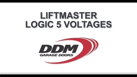 liftmaster logic  voltages youtube