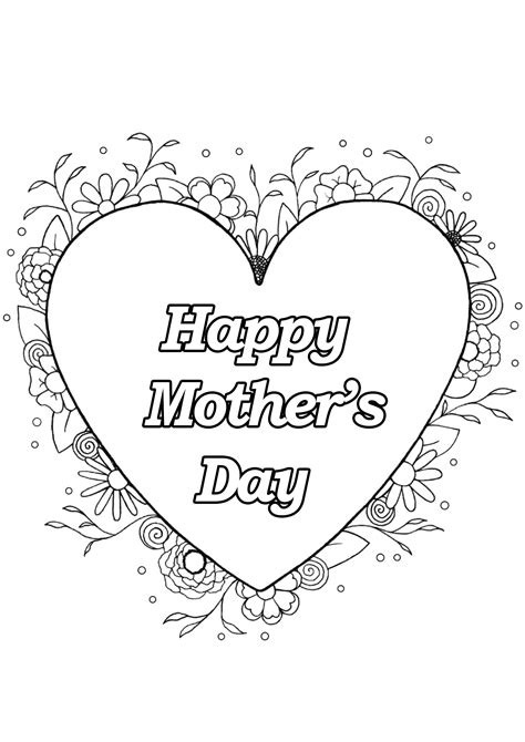 ideas  coloring coloring pages  happy mothers day