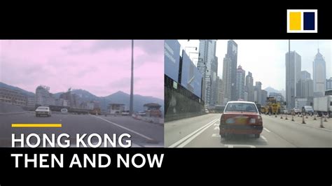 hong kong    split screen  shows  pace  hong kongs transformation